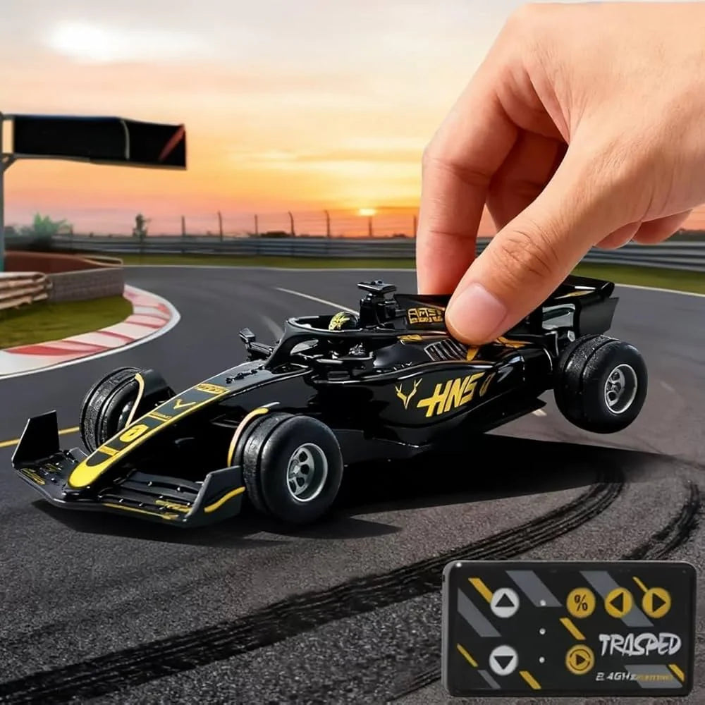 F1 Trasped 1:64 Mini RC Alloy Racing Car with 2.4GHz Speed Control