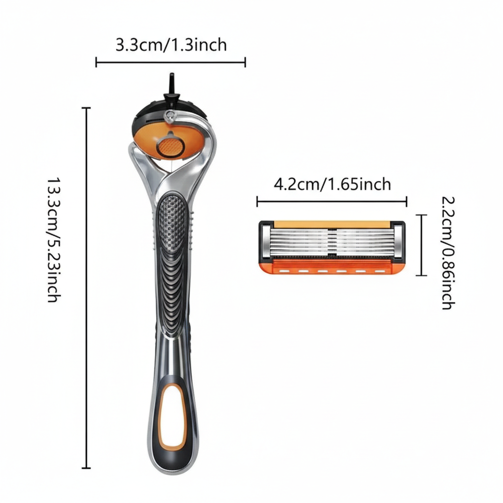 Smart Shave Pro Kit - 48 High-Performance Razor Refills with Free Handle